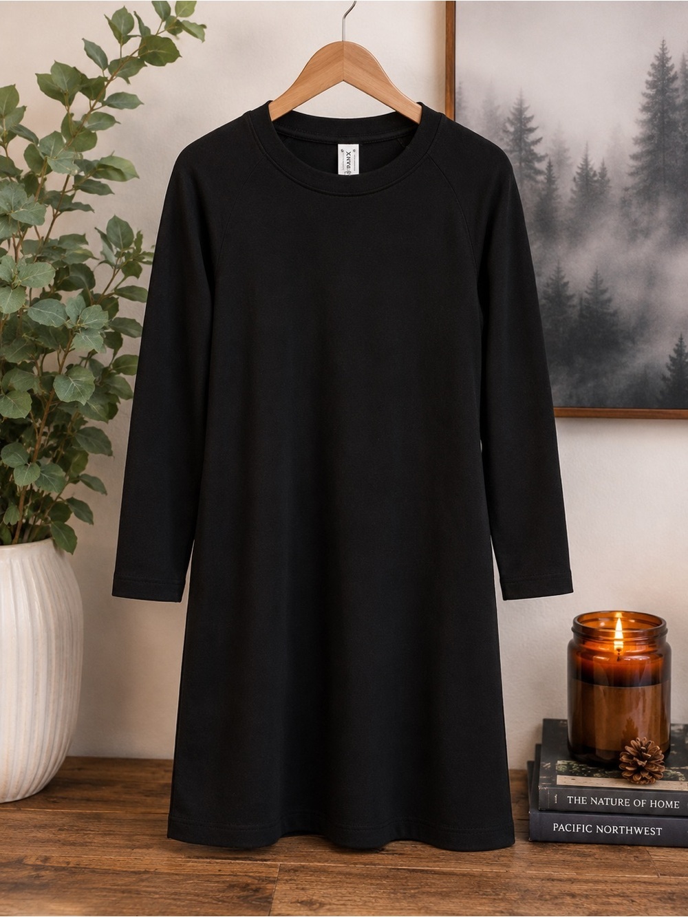 SPANX AirEssentials Long Sleeve Dress - Black
